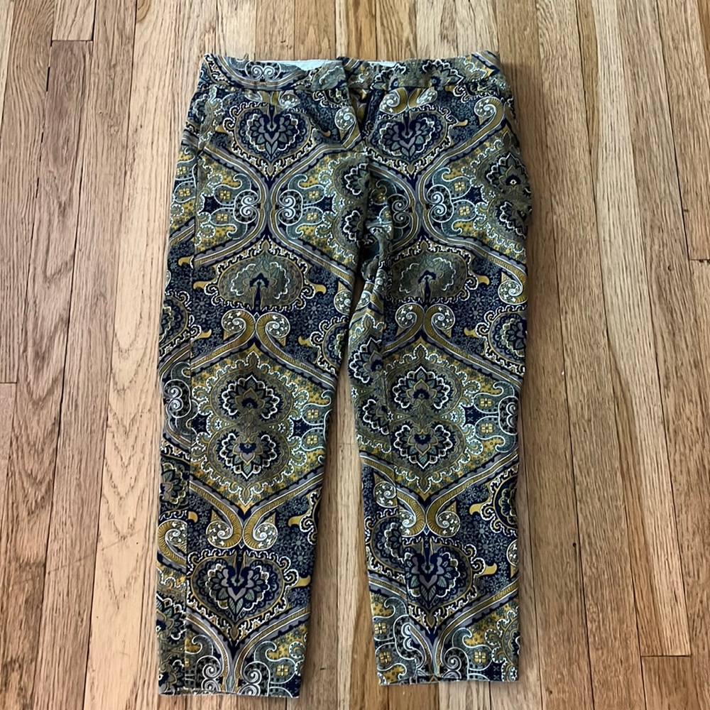 Tommy Hilfiger Paisley Summer Pants Green Size  6 Women Capri